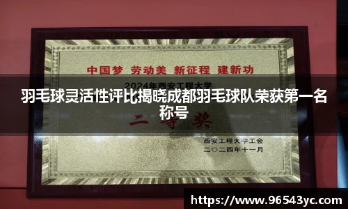 羽毛球灵活性评比揭晓成都羽毛球队荣获第一名称号