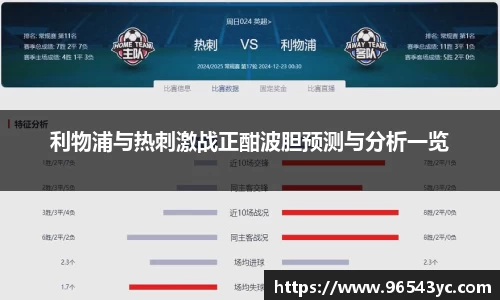 利物浦与热刺激战正酣波胆预测与分析一览