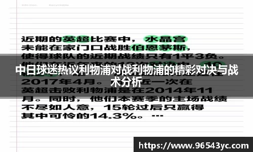 中日球迷热议利物浦对战利物浦的精彩对决与战术分析